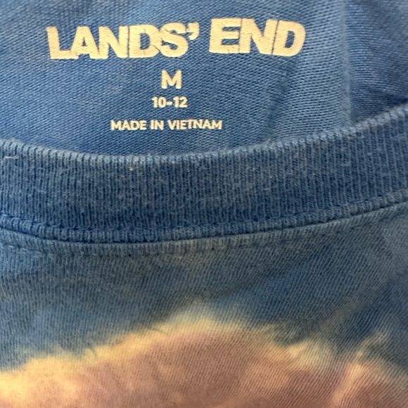 Land’s End Tie-Dye Kids Long Sleeve T-shirt 10-12 - Picture 3 of 3